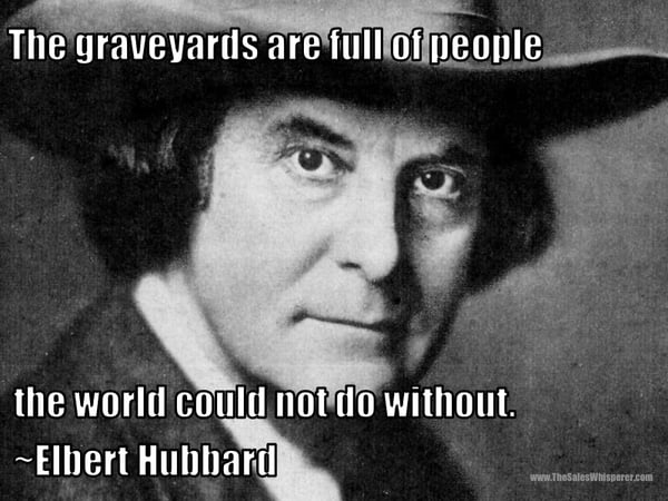 Elbert Hubbard Graveyards – machine learning sales coach, The Sales Whisperer®, Wes Schaeffer