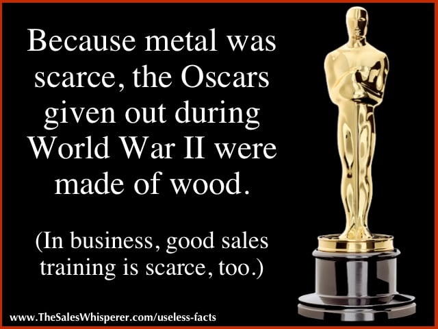 Oscars Wooden WWII Sales Training