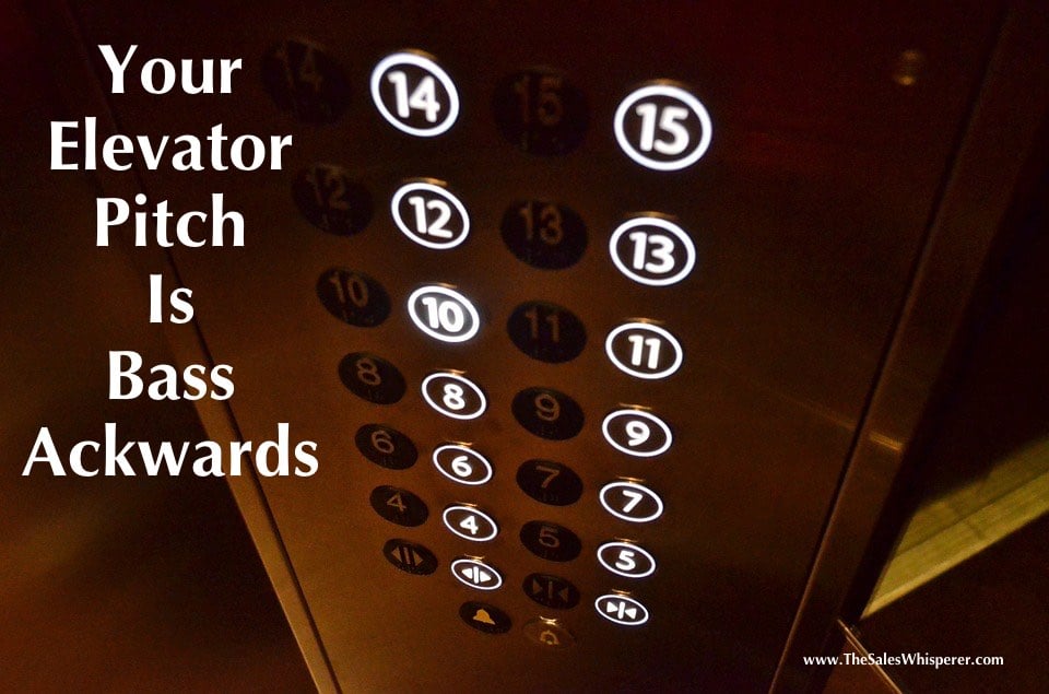 Backwards Elevator Pitch – generative AI consultant, The Sales Whisperer®, Wes Schaeffer