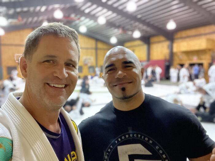 Wes Schaeffer with Echo Charles at the Origin BJJ camp
