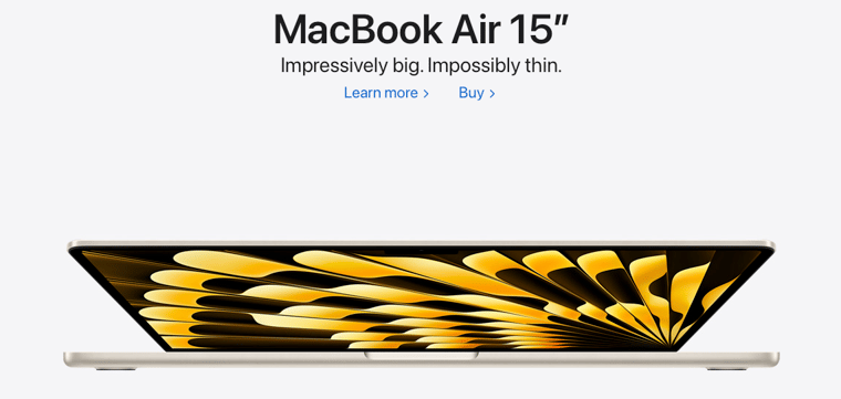 Apple's Buy button for the MacBook Air 15