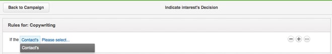 Keap CRM if/then logic, a.k.a decision diamonds configure rules.