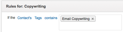 Infusionsoft/Keap CRM if/then logic, a.k.a decision diamonds select exact tags.