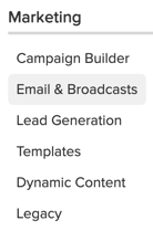 Keap marketing broadcasts