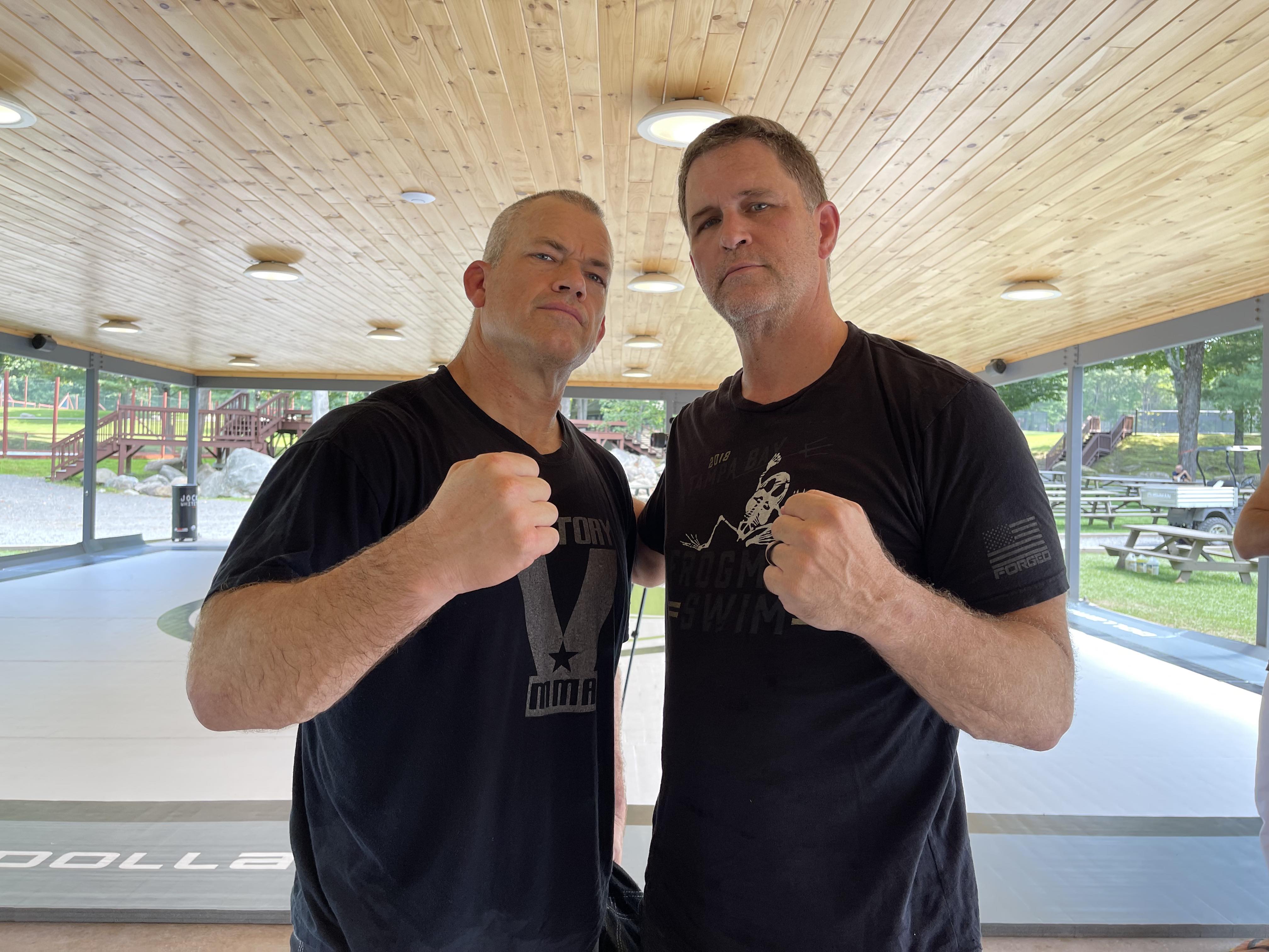 Wes Schaeffer with Jocko Willink at the Origin Brazilian Jiu-Jitsu camp