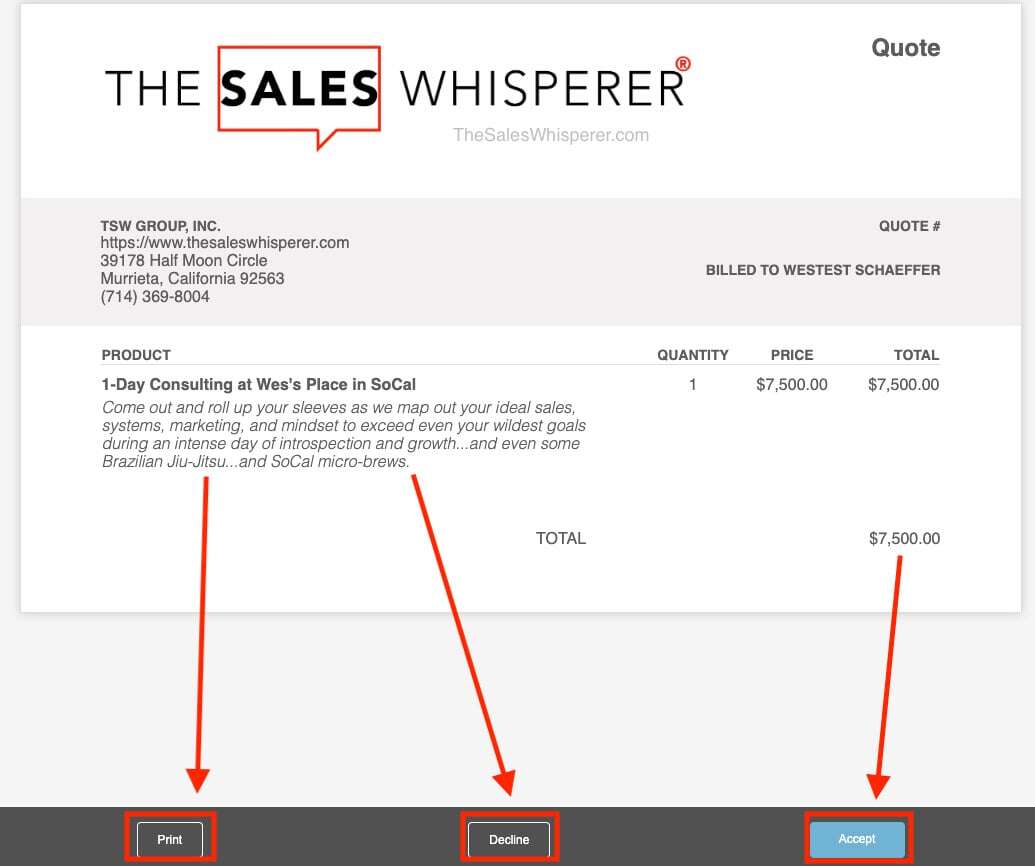 Keap Quote Preview Wes Schaeffer