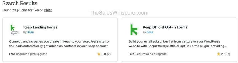 Keap WordPress Plugin Wes Schaeffer