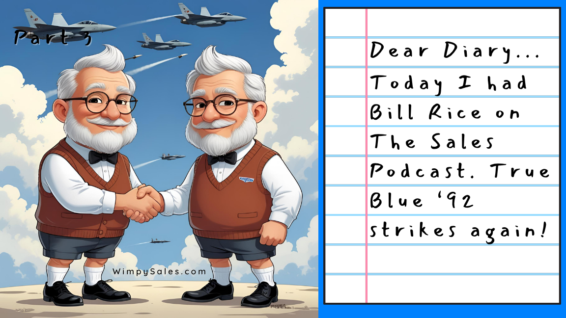 Bill Rice is a fellow USAFA classmate and professional salesman, entrepreneur, CRM expert, and smart dude who appears on The Sales Podcast with Wes Schaeffer, The Sales Whisperer®.