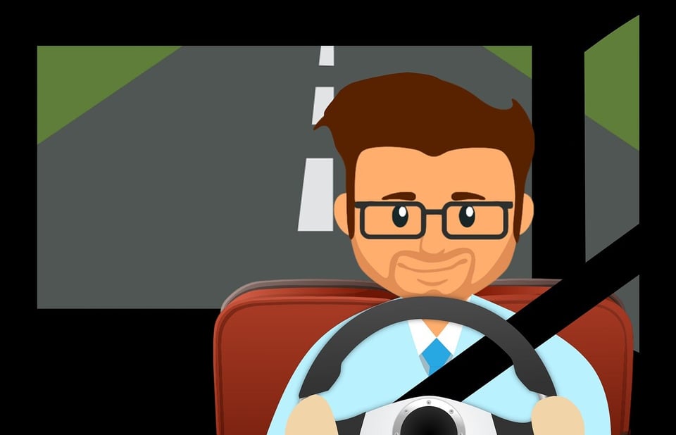 Happy Salesman Driving Wes Schaeffer – machine learning sales coach, The Sales Whisperer®, Wes Schaeffer