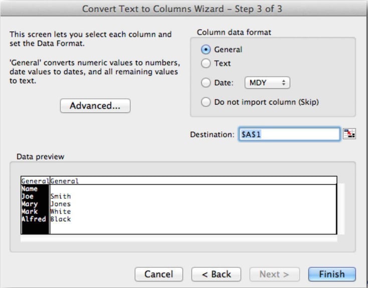 infusionsoft_database_import_excel_tips_text_to_columns_general