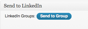The LinkedIn Fast Send Wordpress Plugin lets you send to all of your LinkedIn Groups simultaneously.