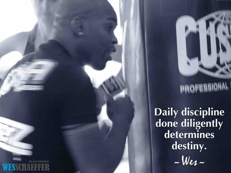 yes to Daily discipline wes_schaeffer_the_sales_whisperer