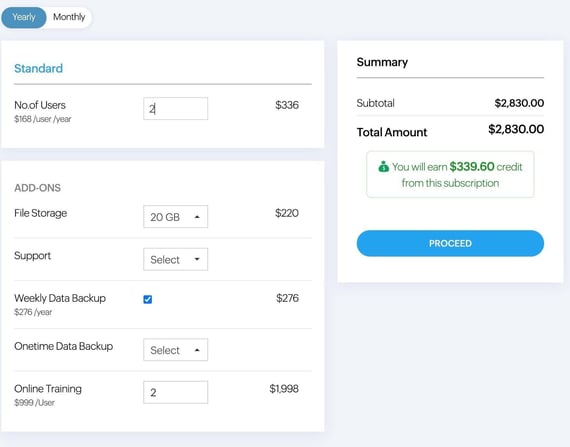 zoho vs keap pricing 2