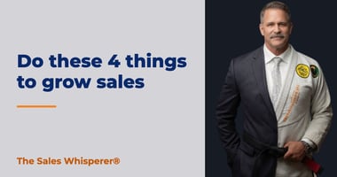 Do these 4 things to grow sales | The Sales Whisperer®