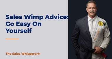 Sales Wimp Advice: Go Easy On Yourself | The Sales Whisperer®