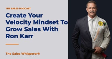 Create Your Velocity Mindset To Grow Sales With Ron Karr | The Sales Whisperer®