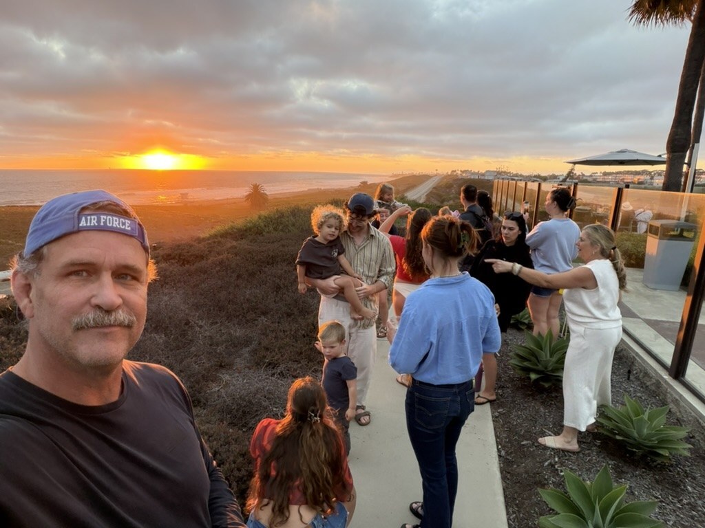 Wes Schaeffer, The Sales Whisperer®, with his family at sunset on summer vacation, June 2026
