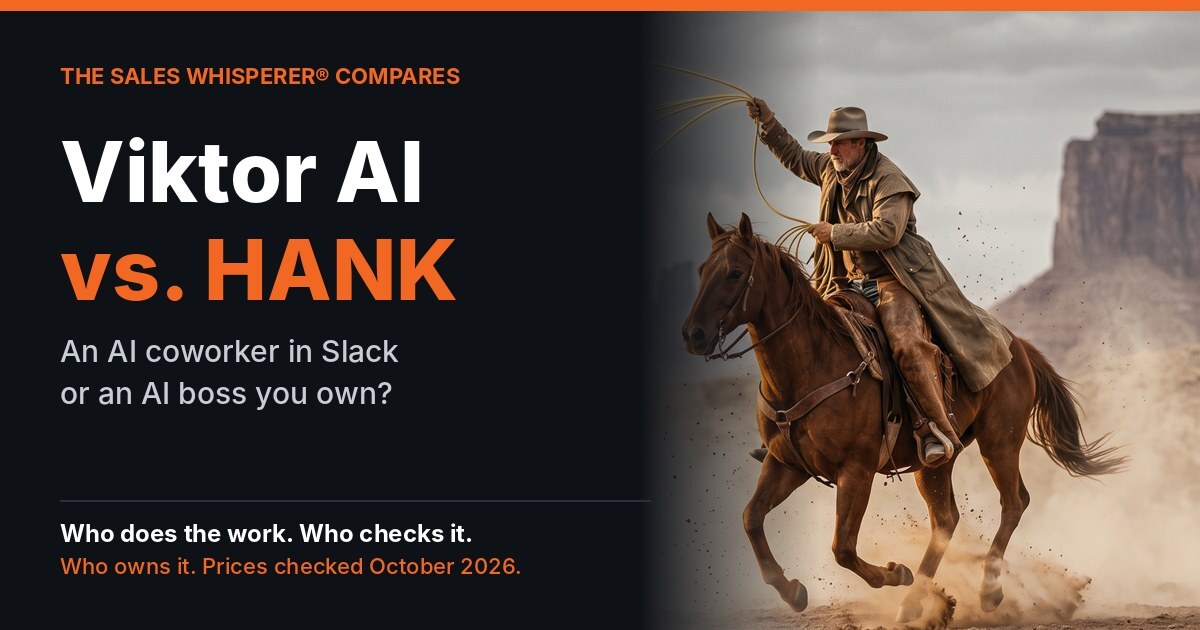 Viktor AI vs. HANK comparison from The Sales Whisperer®