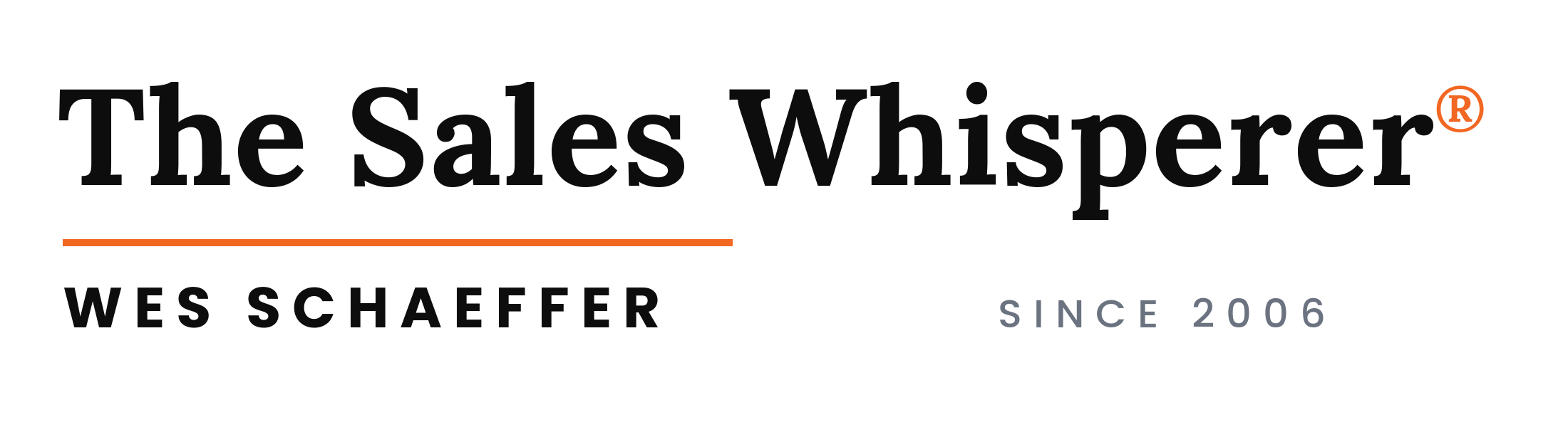 Wes Schaeffer is The Sales Whisperer®